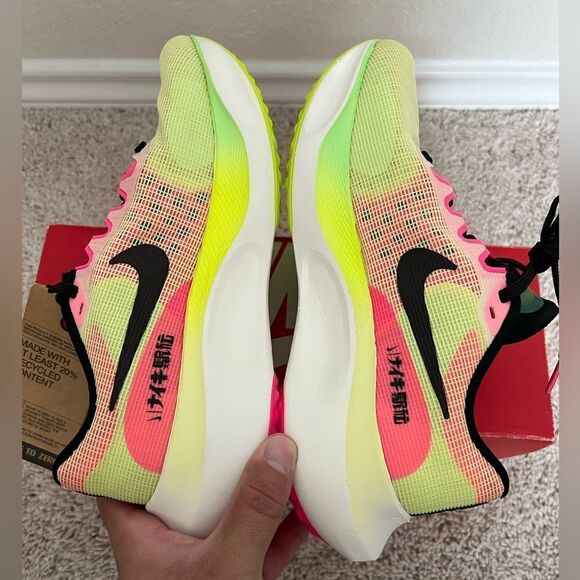 Nike Zoom Fly 5 PRM Ekiden Kipchoge Green Volt Pink - Picture 6 of 9